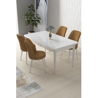 Set mobilă pentru bucătărie Hanah Home Nil White Cappuccino