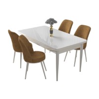 Set mobilă pentru bucătărie Hanah Home Nil White Cappuccino imaginea #2 — magazin online Desire.md