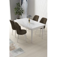 Set mobilă pentru bucătărie Hanah Home Nil White Brown