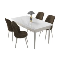 Set mobilă pentru bucătărie Hanah Home Nil White Brown imaginea #2 — magazin online Desire.md