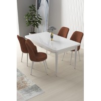 Set mobilă pentru bucătărie Hanah Home Nil White Tile Red