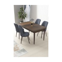 Set mobilă pentru bucătărie Hanah Home Nil Baroque Fume