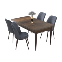 Set mobilă pentru bucătărie Hanah Home Nil Baroque Fume imaginea #2 — magazin online Desire.md