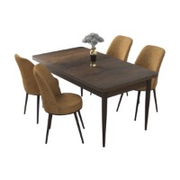 Set mobilă pentru bucătărie Hanah Home Nil Baroque Cappuccino imaginea #2 — magazin online Desire.md