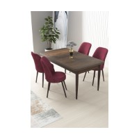 Set mobilă pentru bucătărie Hanah Home Nil Baroque Burgundy