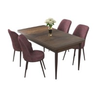 Set mobilă pentru bucătărie Hanah Home Nil Baroque Dusty Rose imaginea #2 — magazin online Desire.md