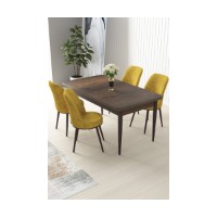 Set mobilă pentru bucătărie Hanah Home Nil Baroque Mustard