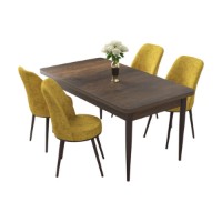 Set mobilă pentru bucătărie Hanah Home Nil Baroque Mustard imaginea #2 — magazin online Desire.md