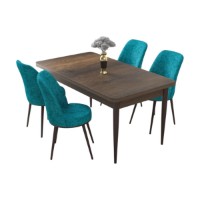 Set mobilă pentru bucătărie Hanah Home Nil Baroque Turquoise imaginea #2 — magazin online Desire.md