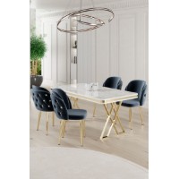 Set mobilă pentru bucătărie Hanah Home Rigel White Gold Anthracite