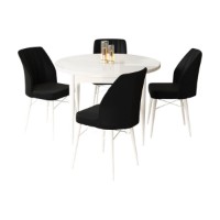 Set mobilă pentru bucătărie Hanah Home Rox White Black imaginea #2 — magazin online Desire.md