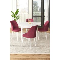 Set mobilă pentru bucătărie Hanah Home Rox White Burgundy