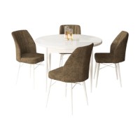 Set mobilă pentru bucătărie Hanah Home Rox White Brown imaginea #2 — magazin online Desire.md