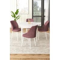 Set mobilă pentru bucătărie Hanah Home Rox White Dusty Rose