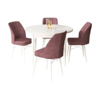 Set mobilă pentru bucătărie Hanah Home Rox White Dusty Rose imaginea #2 — magazin online Desire.md