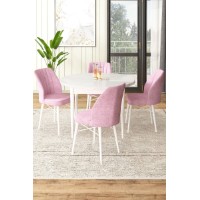 Set mobilă pentru bucătărie Hanah Home Rox White Pink