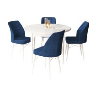 Set mobilă pentru bucătărie Hanah Home Rox White Navy Blue imaginea #2 — magazin online Desire.md