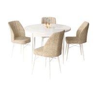 Set mobilă pentru bucătărie Hanah Home Rox White Cream imaginea #2 — magazin online Desire.md