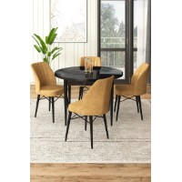 Set mobilă pentru bucătărie Hanah Home Rox Black Marble Cappuccino