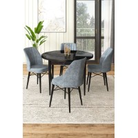 Set mobilă pentru bucătărie Hanah Home Rox Black Marble Grey
