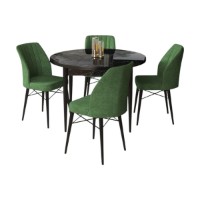 Set mobilă pentru bucătărie Hanah Home Rox Black Marble Khaki imaginea #2 — magazin online Desire.md