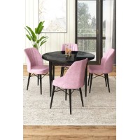 Set mobilă pentru bucătărie Hanah Home Rox Black Marble Pink