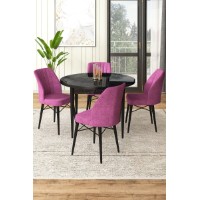 Set mobilă pentru bucătărie Hanah Home Rox Black Marble Purple