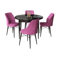 Set mobilă pentru bucătărie Hanah Home Rox Black Marble Purple imaginea #2 — magazin online Desire.md