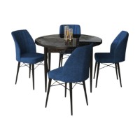 Set mobilă pentru bucătărie Hanah Home Rox Black Marble Navy Blue imaginea #2 — magazin online Desire.md