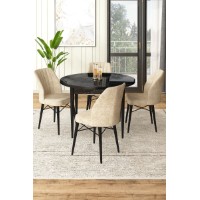 Set mobilă pentru bucătărie Hanah Home Rox Black Marble Cream