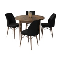 Set mobilă pentru bucătărie Hanah Home Rox Baroque Black imaginea #2 — magazin online Desire.md