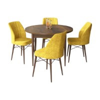 Set mobilă pentru bucătărie Hanah Home Rox Baroque Mustard imaginea #2 — magazin online Desire.md