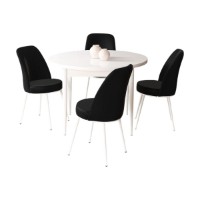 Set mobilă pentru bucătărie Hanah Home Tor White Black imaginea #2 — magazin online Desire.md