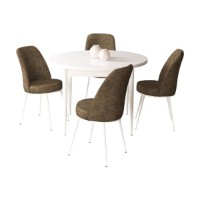 Set mobilă pentru bucătărie Hanah Home Tor White Brown imaginea #2 — magazin online Desire.md