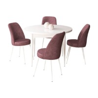 Set mobilă pentru bucătărie Hanah Home Tor White Dusty Rose imaginea #2 — magazin online Desire.md