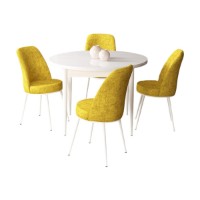 Set mobilă pentru bucătărie Hanah Home Tor White Mustard imaginea #2 — magazin online Desire.md