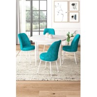 Set mobilă pentru bucătărie Hanah Home Tor White Turquoise
