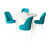 Set mobilă pentru bucătărie Hanah Home Tor White Turquoise imaginea #2 — magazin online Desire.md