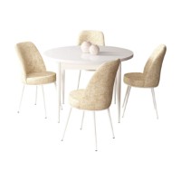 Set mobilă pentru bucătărie Hanah Home Tor White Cream imaginea #2 — magazin online Desire.md