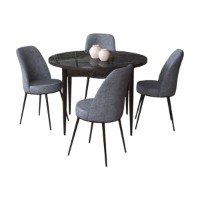 Set mobilă pentru bucătărie Hanah Home Tor Black Marble Fume imaginea #2 — magazin online Desire.md