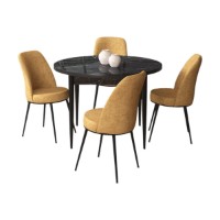 Set mobilă pentru bucătărie Hanah Home Tor Black Marble Cappuccino imaginea #2 — magazin online Desire.md
