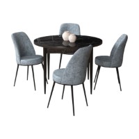 Set mobilă pentru bucătărie Hanah Home Tor Black Marble Grey imaginea #2 — magazin online Desire.md