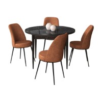 Set mobilă pentru bucătărie Hanah Home Tor Black Marble Tile Red imaginea #2 — magazin online Desire.md