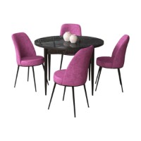 Set mobilă pentru bucătărie Hanah Home Tor Black Marble Purple imaginea #2 — magazin online Desire.md