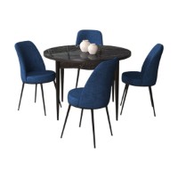 Set mobilă pentru bucătărie Hanah Home Tor Black Marble Navy Blue imaginea #2 — magazin online Desire.md