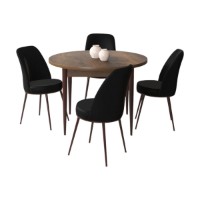 Set mobilă pentru bucătărie Hanah Home Tor Baroque Black imaginea #2 — magazin online Desire.md