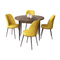 Set mobilă pentru bucătărie Hanah Home Tor Baroque Mustard imaginea #2 — magazin online Desire.md
