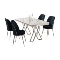 Set mobilă pentru bucătărie Hanah Home Vals White Chrome Anthracite imaginea #2 — magazin online Desire.md