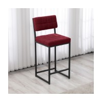 Scaun de bar Hanah Home Retro Burgundy imaginea #2 — magazin online Desire.md
