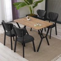Set mobilă pentru bucătărie Hanah Home Elma Anthracite Walnut imaginea #1 — magazin online Desire.md